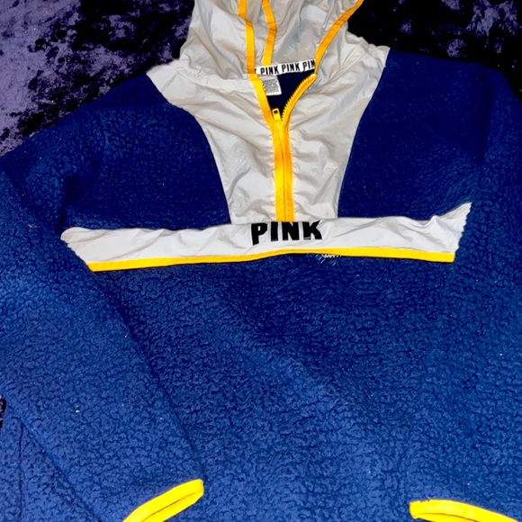 Pink By Victorias Secret Half Zip Sherpa - Picture 1 of 5